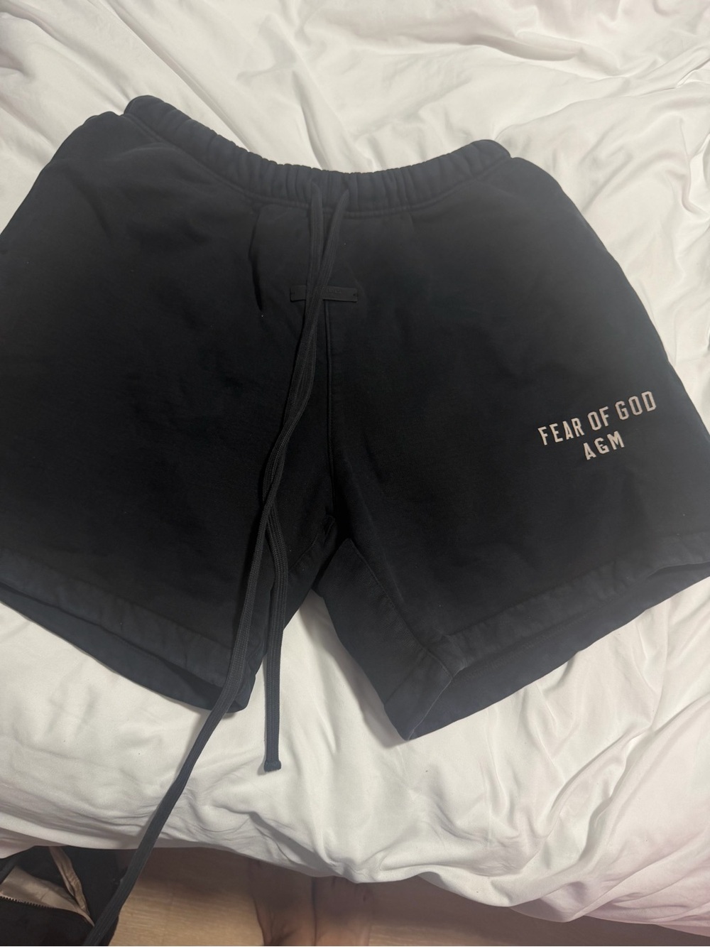 Fear of God Black men’s Shorts - AGM Logo Sweatshorts